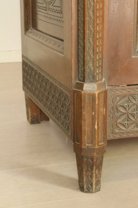 Bottega del 900, neo-Renaissance, neo-Gothic chest of drawers, chest of drawers, 900 Walnut