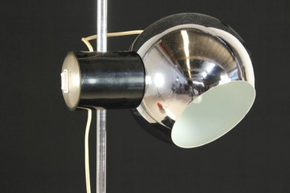 modernariato, illuminazione, Lampada da terra, lampada anni 70, lampada cromata, metallo cromato, modernariato anni 70, lampada sfera, lampada orientabile