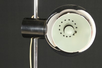 modernariato, illuminazione, Lampada da terra, lampada anni 70, lampada cromata, metallo cromato, modernariato anni 70, lampada sfera, lampada orientabile