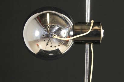 modernariato, illuminazione, Lampada da terra, lampada anni 70, lampada cromata, metallo cromato, modernariato anni 70, lampada sfera, lampada orientabile