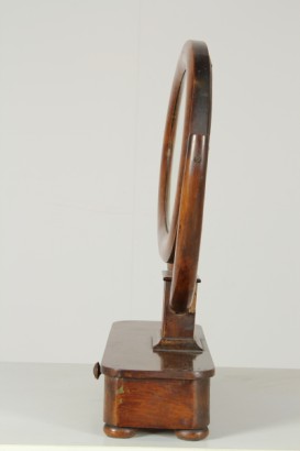 antiques, mirrors and frames, tilting Mirror, mirror oval mirror, mirror tilting, Louis Philippe, Louis Philippe antique Walnut mirror