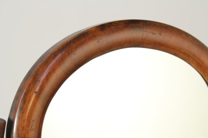 antiques, mirrors and frames, tilting Mirror, mirror oval mirror, mirror tilting, Louis Philippe, Louis Philippe antique Walnut mirror