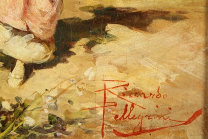 nineteenth-century art, 19th-century paintings, 19th-century oil paintings, Riccardo Pellegrini (1863-1934), Riccardo Pellegrini, oil on plywood, masks, paintings by pilgrims