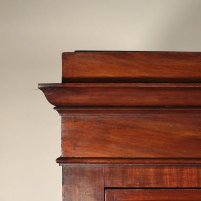Mahogany Wardrobe with Mirror Italy Early 1800s