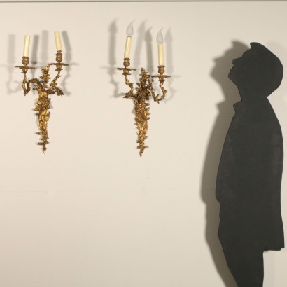 Grupo de quatro Appliques Napoleón III