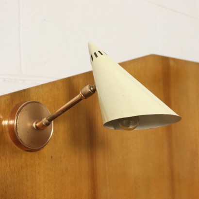 Lit Double Placage de Noyer Formica Laiton Italie Années 60