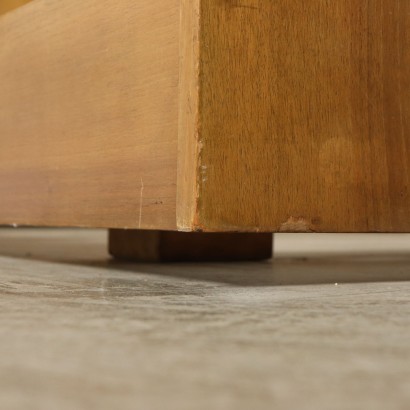 Lit Double Placage de Noyer Formica Laiton Italie Années 60