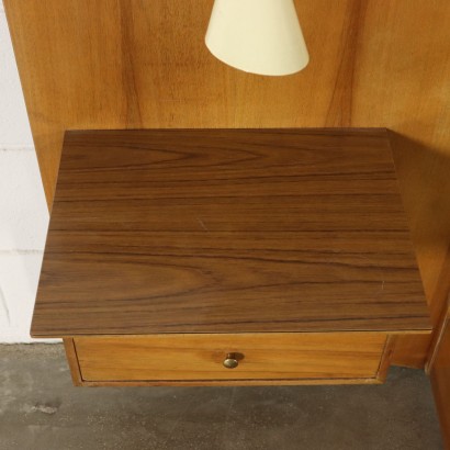Lit Double Placage de Noyer Formica Laiton Italie Années 60