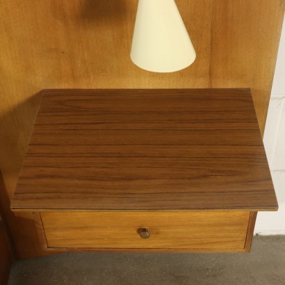 Lit Double Placage de Noyer Formica Laiton Italie Années 60