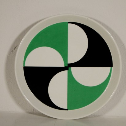 Giò Ponti 4 Keramikplatten Ceramiche Franco Pozzi Italien 1967.