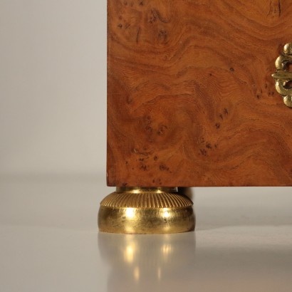 Portico Clock Gaston Jolly a Paris Elm Burl Veneer France 19th Century