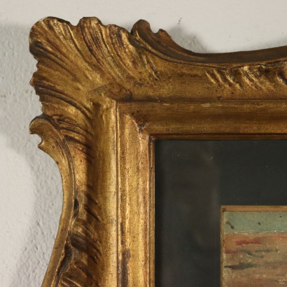 Paysage de Montagne Luigi Bocca Aquarelle sur Papier Italie '900