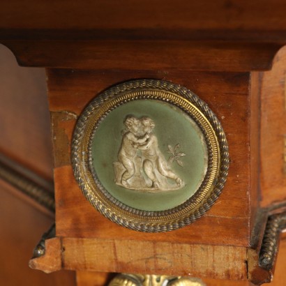 Kleine Vitrine Kirschbaum Elfenbein Keramik Frankreich 19. Jahrhundert