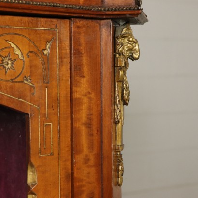 Kleine Vitrine Kirschbaum Elfenbein Keramik Frankreich 19. Jahrhundert