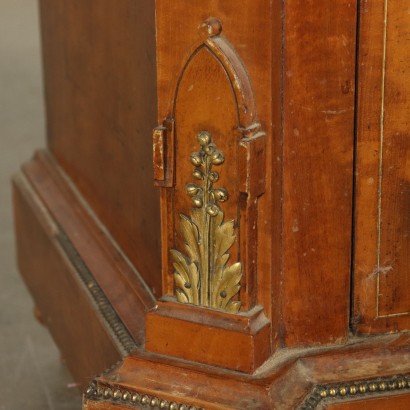 Kleine Vitrine Kirschbaum Elfenbein Keramik Frankreich 19. Jahrhundert