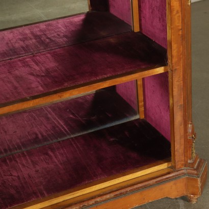 Kleine Vitrine Kirschbaum Elfenbein Keramik Frankreich 19. Jahrhundert