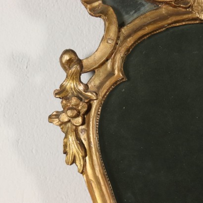 Pair of Wall Mirrors Gilded Wood Italy First Half of 1700s