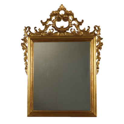 Large Gilded Carved Mirror Italy First Half of 1900s