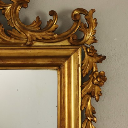 Large Gilded Carved Mirror Italy First Half of 1900s