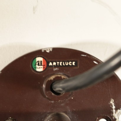 Paar Wandleuchten Gino Sarfatti Metall Glas Italien 60er Jahre.