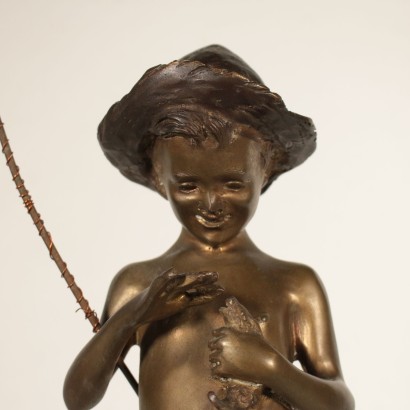 Young Fisherman by Giovanni De Martino Bronze Early 1900s