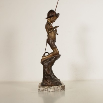Young Fisherman by Giovanni De Martino Bronze Early 1900s