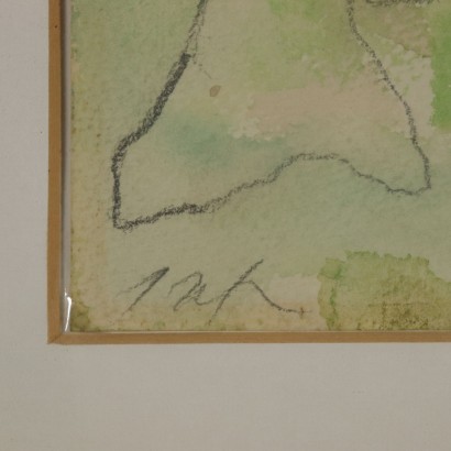 Acquarello di Hans (Jean) Arp-particolare