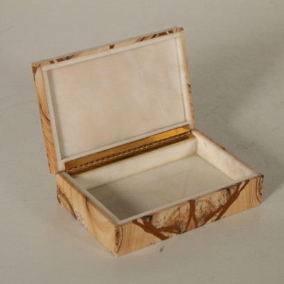 Boîte Pierre de Paesina Marbre blanc Italie '900
