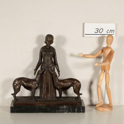 Sculpture Bronze Marbre noir France Moitié '900