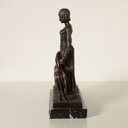 Sculpture Bronze Marbre noir France Moitié '900