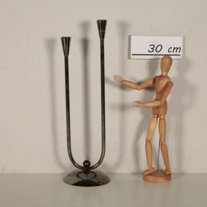Candle Holder by Guido Niest Metal Italy 20th Century