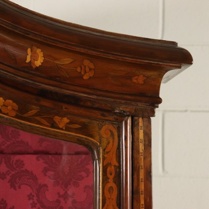 Elegant Glass Cabinet with Inlays Holland Early 1800s