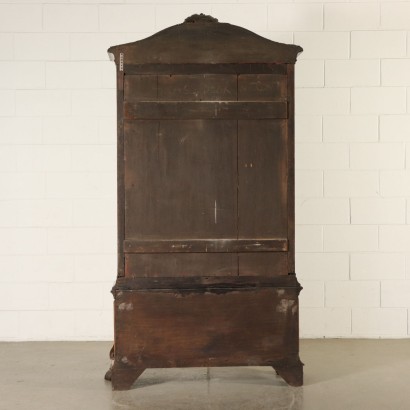 Elegant Glass Cabinet with Inlays Holland Early 1800s