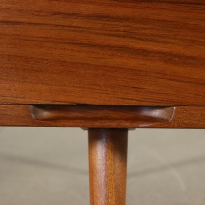Writing Desk with Drawer Teak Veneer Vintage Argentine 1950s