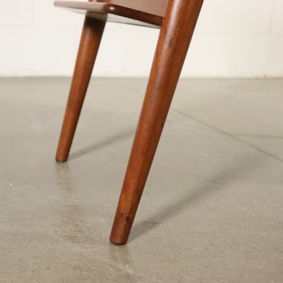 Writing Desk with Drawer Teak Veneer Vintage Argentine 1950s