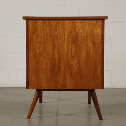 Writing Desk with Drawer Teak Veneer Vintage Argentine 1950s