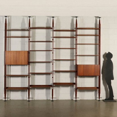 Floor-to-Ceiling Bookcase by Franco Albini Vintage Design Italy 1960s