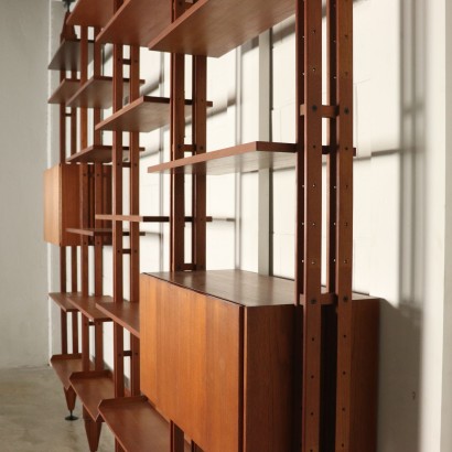 Floor-to-Ceiling Bookcase by Franco Albini Vintage Design Italy 1960s