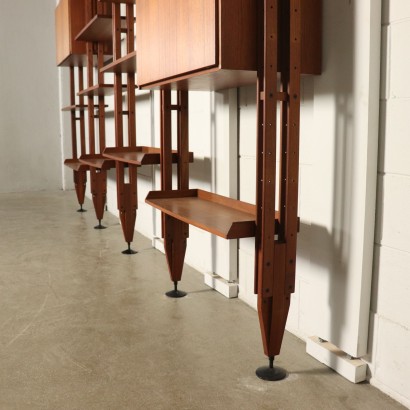 Floor-to-Ceiling Bookcase by Franco Albini Vintage Design Italy 1960s