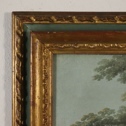 Landscape with Figures Attributed to Vincenzo Martinelli 18th Century