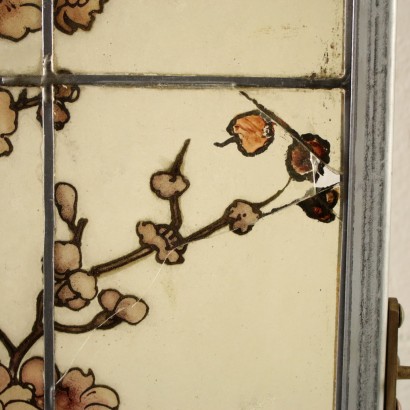 Set of Three Liberty Glass Windows Italy Early 1900s