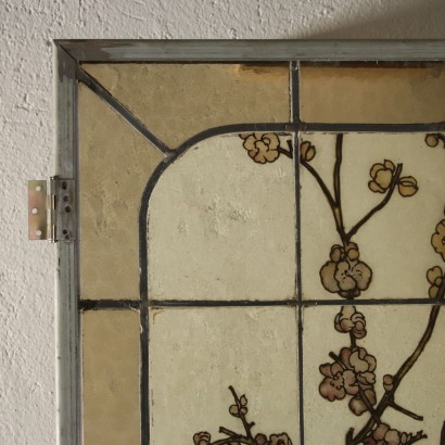 Set of Three Liberty Glass Windows Italy Early 1900s