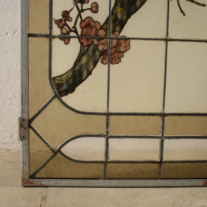 Set of Three Liberty Glass Windows Italy Early 1900s