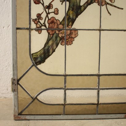 Set of Three Liberty Glass Windows Italy Early 1900s