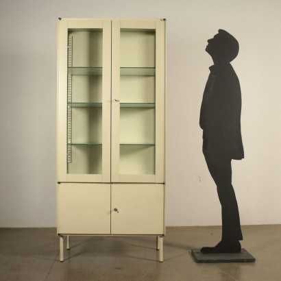 Vitrine Metall Glas Vintage Italien 60er-70er Jahre