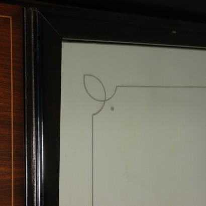 Garderobe Palisander Glas Messing Italien 50er - 60er Jahre
