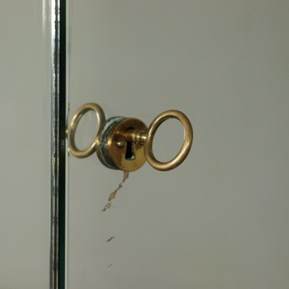 Garderobe Palisander Glas Messing Italien 50er - 60er Jahre