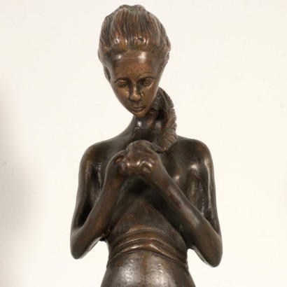Sculpture Bronze Signature sur la base Italie '900