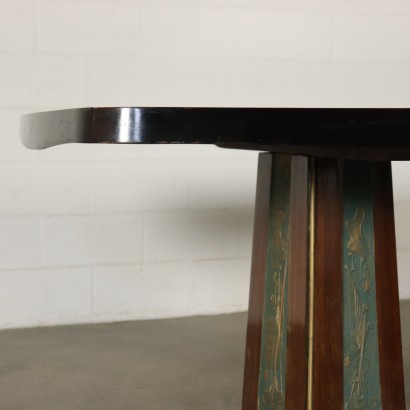 Tisch Palisander Marmor Glas Vintage Italien 50er Jahre