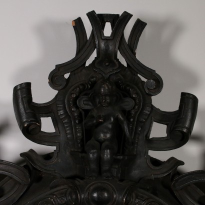 Pendule au Mur Sapin Commun Verre Fin '800 Début '900